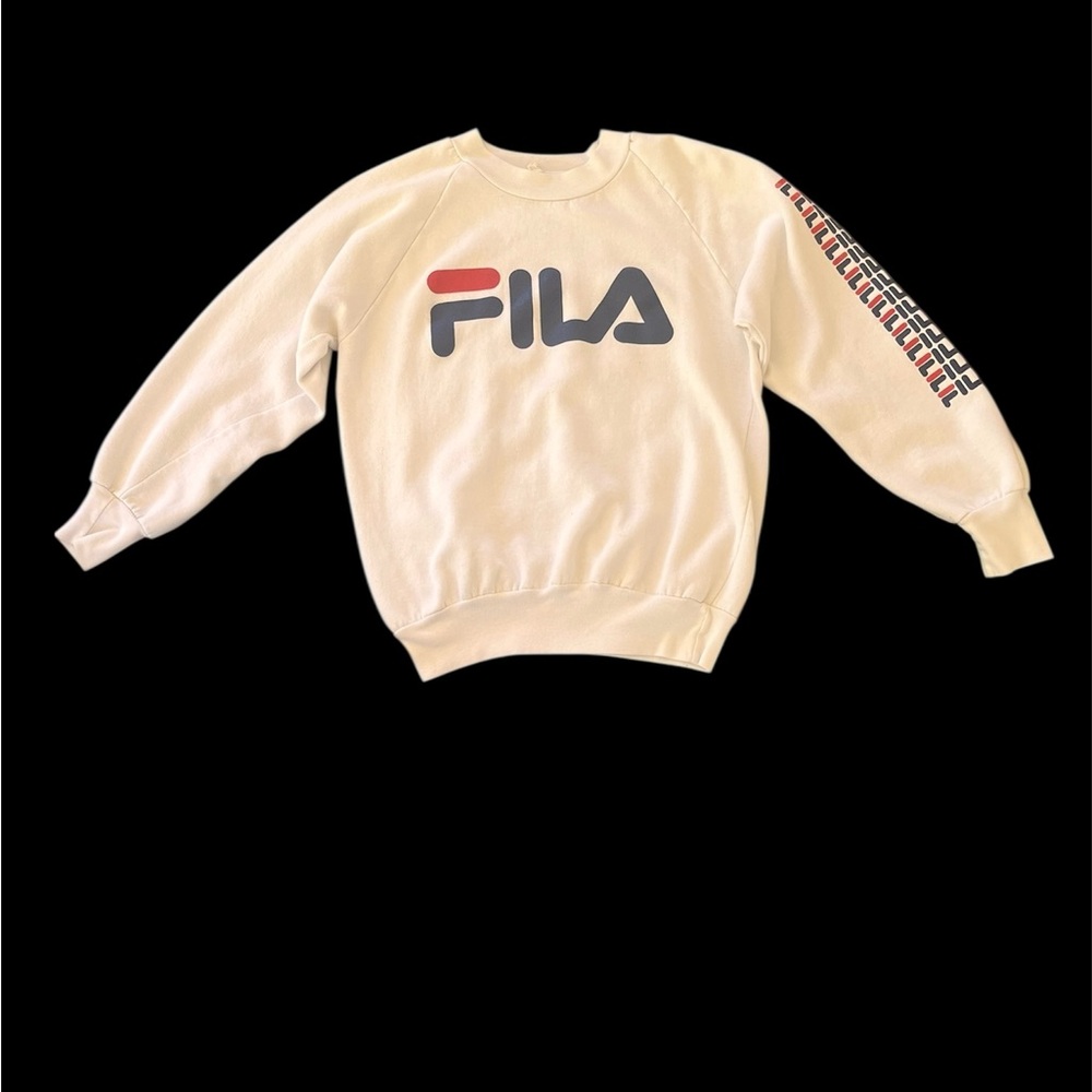 Vintage made in USA FILA Crewneck Sweater with Red and Navy Logo